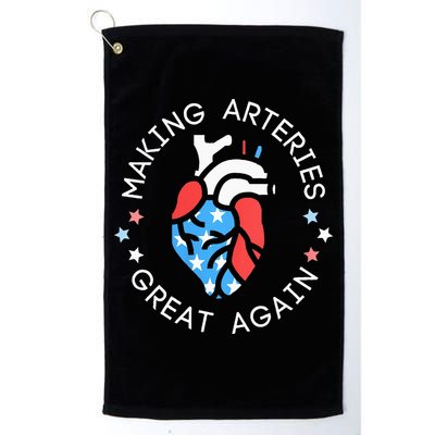 4th Of July Cardiac Nurse Making Arteries Great Again Golf Towel