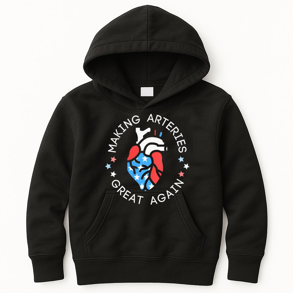 4th Of July Cardiac Nurse Making Arteries Great Again Kids Hoodie