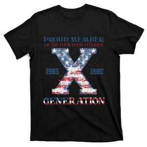 4th Of July Generation X Retro Us Flags T-Shirt