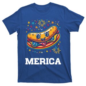 4th Of July Merica Us Flag Hot Dog Fireworks Gift T-Shirt