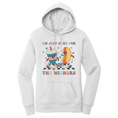 4Th Of July Hot Dog I'm Just Here For The Wieners Women's Pullover Hoodie