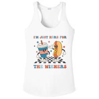 4Th Of July Hot Dog I'm Just Here For The Wieners Ladies PosiCharge Competitor Racerback Tank