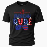 4th Of July Sunglasses All American Dude Cool Gift Cooling Performance Crew T-Shirt