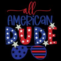 4th Of July Sunglasses All American Dude Cool Gift Cooling Performance Crew T-Shirt