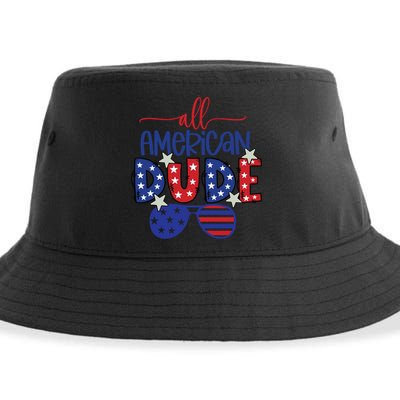 4th Of July Sunglasses All American Dude Cool Gift Sustainable Bucket Hat