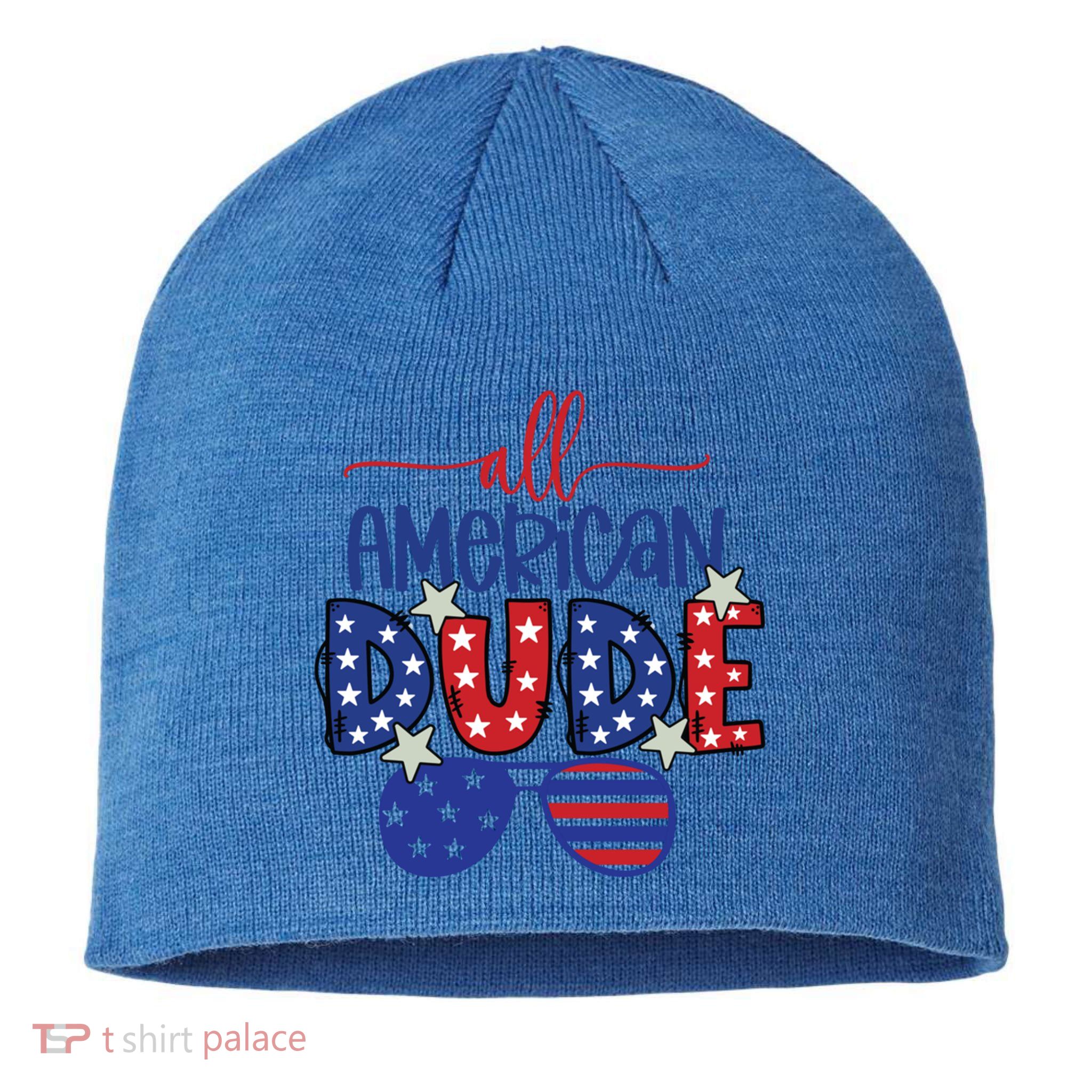 4th Of July Sunglasses All American Dude Cool Gift Sustainable Beanie