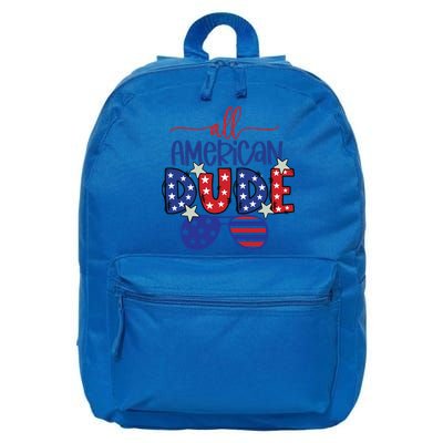 4th Of July Sunglasses All American Dude Cool Gift 16 in Basic Backpack