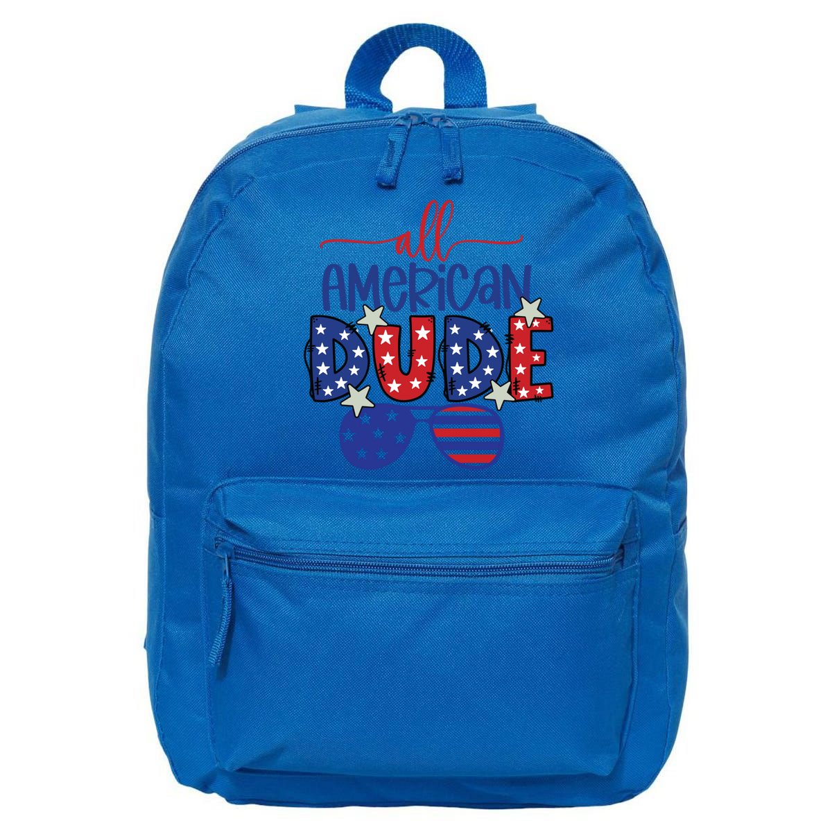 4th Of July Sunglasses All American Dude Cool Gift 16 in Basic Backpack
