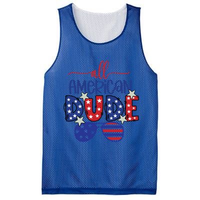 4th Of July Sunglasses All American Dude Cool Gift Mesh Reversible Basketball Jersey Tank