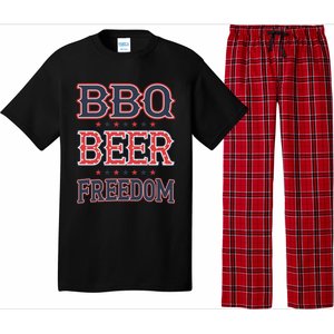 4th Of July Patriotic Usa American Flag Bbq Beer Freedom Cool Gift Pajama Set