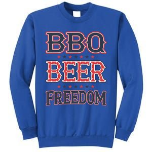 4th Of July Patriotic Usa American Flag Bbq Beer Freedom Cool Gift Sweatshirt