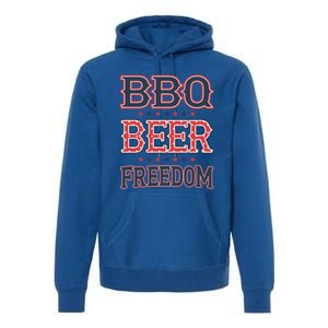 4th Of July Patriotic Usa American Flag Bbq Beer Freedom Cool Gift Premium Hoodie