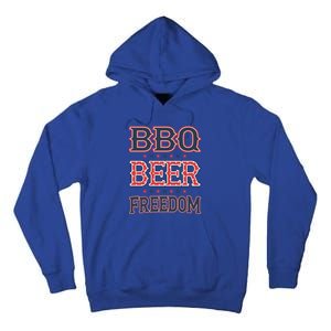 4th Of July Patriotic Usa American Flag Bbq Beer Freedom Cool Gift Tall Hoodie