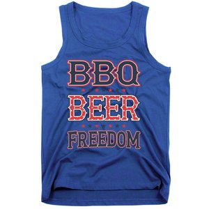 4th Of July Patriotic Usa American Flag Bbq Beer Freedom Cool Gift Tank Top