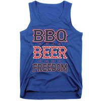 4th Of July Patriotic Usa American Flag Bbq Beer Freedom Cool Gift Tank Top