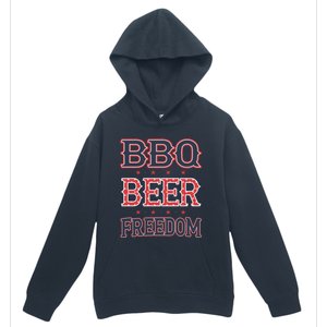 4th Of July Patriotic Usa American Flag Bbq Beer Freedom Cool Gift Urban Pullover Hoodie