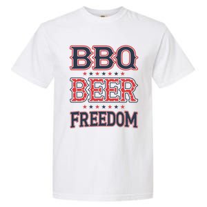 4th Of July Patriotic Usa American Flag Bbq Beer Freedom Cool Gift Garment-Dyed Heavyweight T-Shirt