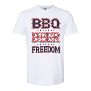 4th Of July Patriotic Usa American Flag Bbq Beer Freedom Cool Gift Softstyle CVC T-Shirt