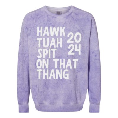 4th Of July Patriotic Usa Hawk Tush Viral Colorblast Crewneck Sweatshirt