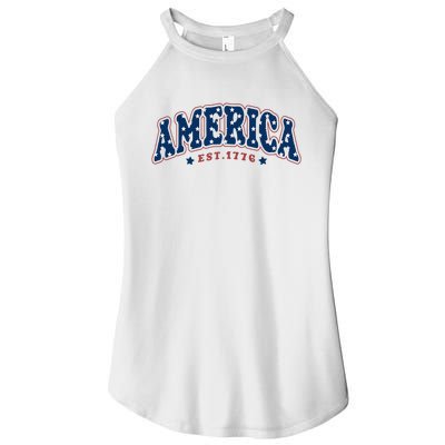 4th of july America Est 1776 4th july Women’s Perfect Tri Rocker Tank