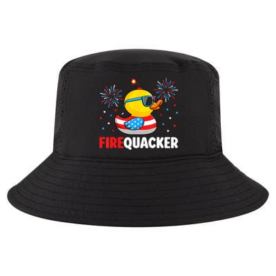 4th Of July Duck Firequacker Patriotic Fourth Of July Funny Cool Comfort Performance Bucket Hat