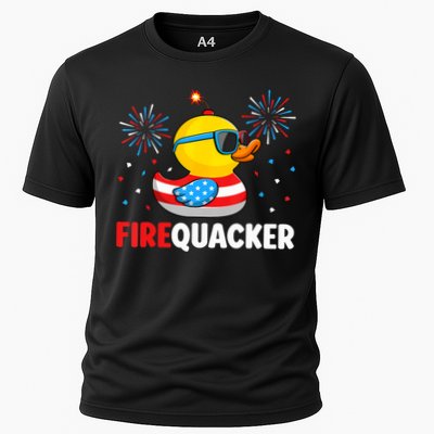 4th Of July Duck Firequacker Patriotic Fourth Of July Funny Performance Shirt