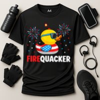 4th Of July Duck Firequacker Patriotic Fourth Of July Funny Performance Shirt