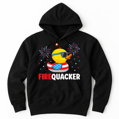 4th Of July Duck Firequacker Patriotic Fourth Of July Funny Hoodie