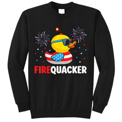4th Of July Duck Firequacker Patriotic Fourth Of July Funny Sweatshirt