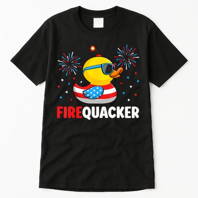 4th Of July Duck Firequacker Patriotic Fourth Of July Funny Tall T-Shirt