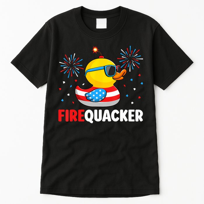 4th Of July Duck Firequacker Patriotic Fourth Of July Funny Tall T-Shirt