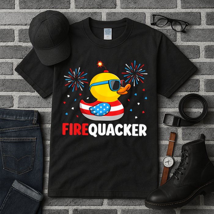 4th Of July Duck Firequacker Patriotic Fourth Of July Funny Tall T-Shirt