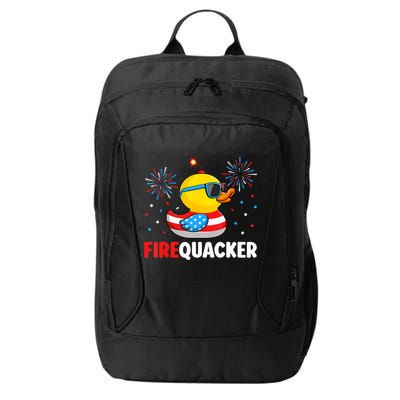 4th Of July Duck Firequacker Patriotic Fourth Of July Funny City Backpack