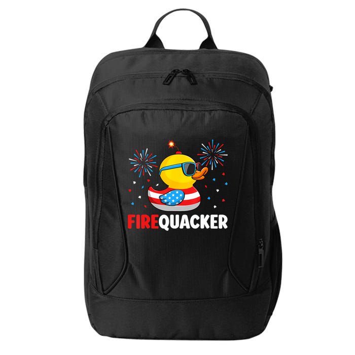 4th Of July Duck Firequacker Patriotic Fourth Of July Funny City Backpack