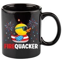 4th Of July Duck Firequacker Patriotic Fourth Of July Funny 11oz C Handle Ceramic Mug