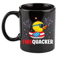 4th Of July Duck Firequacker Patriotic Fourth Of July Funny 11oz C Handle Ceramic Mug