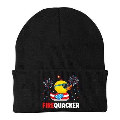 4th Of July Duck Firequacker Patriotic Fourth Of July Funny Beanie