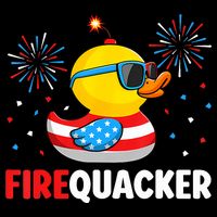 4th Of July Duck Firequacker Patriotic Fourth Of July Funny Youth Performance Sprint T-Shirt
