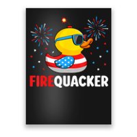 4th Of July Duck Firequacker Patriotic Fourth Of July Funny Poster