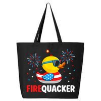 4th Of July Duck Firequacker Patriotic Fourth Of July Funny 25L Jumbo Tote