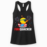 4th Of July Duck Firequacker Patriotic Fourth Of July Funny Womens Tank Top