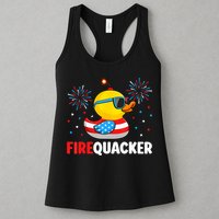 4th Of July Duck Firequacker Patriotic Fourth Of July Funny Womens Tank Top