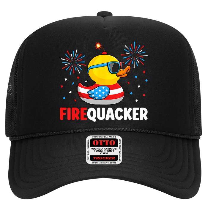 4th Of July Duck Firequacker Patriotic Fourth Of July Funny Trucker Hat