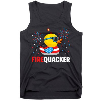 4th Of July Duck Firequacker Patriotic Fourth Of July Funny Tank Top