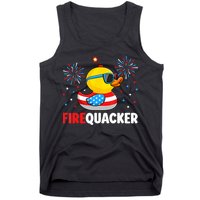 4th Of July Duck Firequacker Patriotic Fourth Of July Funny Tank Top