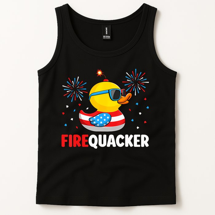 4th Of July Duck Firequacker Patriotic Fourth Of July Funny Tank Top