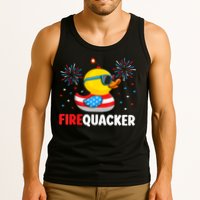 4th Of July Duck Firequacker Patriotic Fourth Of July Funny Tank Top