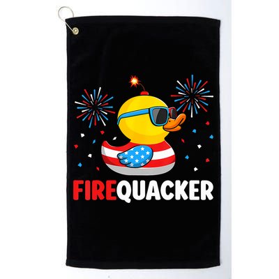 4th Of July Duck Firequacker Patriotic Fourth Of July Funny Golf Towel
