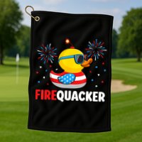4th Of July Duck Firequacker Patriotic Fourth Of July Funny Golf Towel