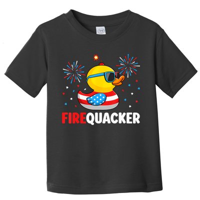 4th Of July Duck Firequacker Patriotic Fourth Of July Funny Toddler T-Shirt